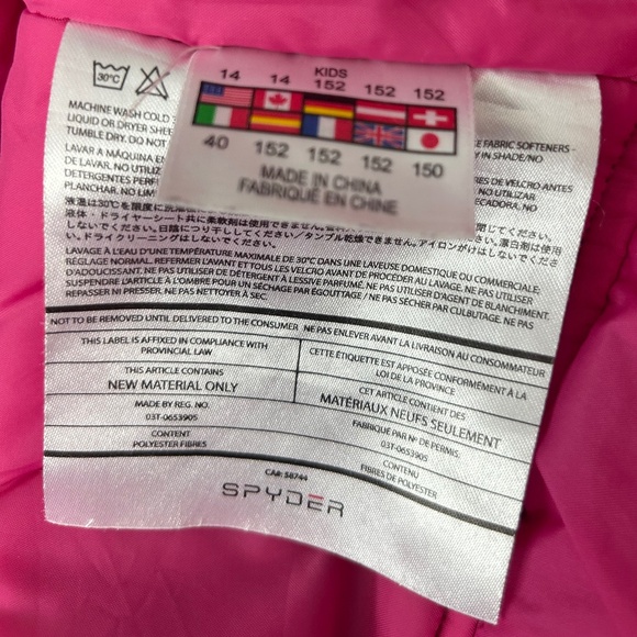 Girls Spyder ski jacket - Picture 1 of 9